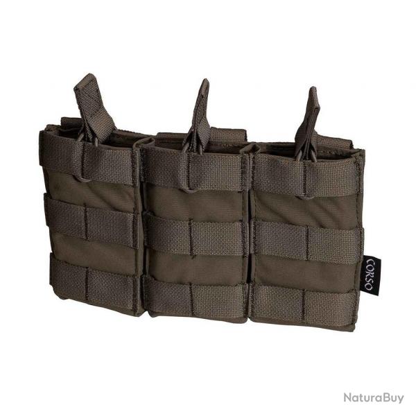 Poche porte-chargeurs triple M4 Dagger MOLLE Ranger Green - Corso Tactical