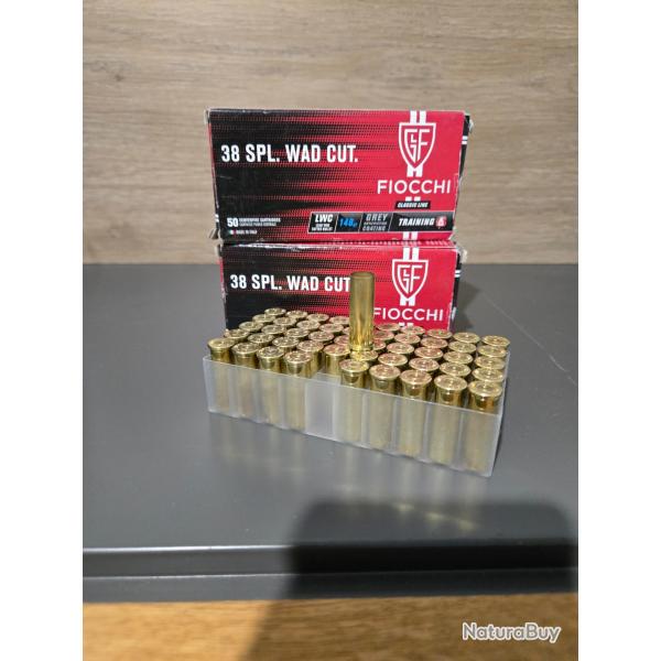 Lot de 100 douilles 38 SLP WAD CUT