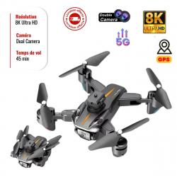 Drone P11 Pro Max 8K HD GPS 5G - Double caméra, WiFi, pliable, évitement d'obstacles, 45min vol