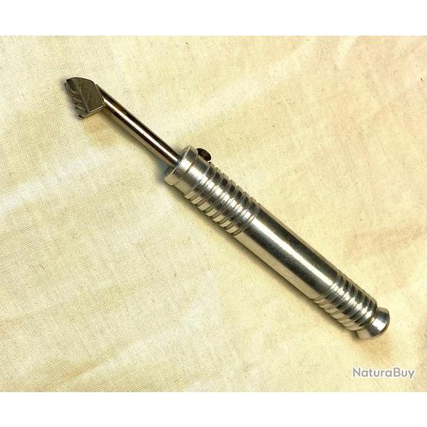 Un Outil de quadrillage  2 lignes aluminium pro  pour crosses des arme trs  rare a ce prix
