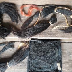 crin de cheveaux lots ancien pour restauration casque dragon spart rus barbare