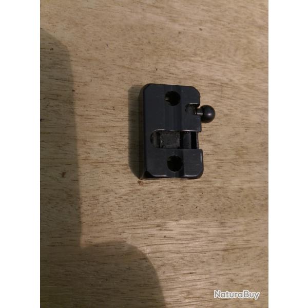 Embase acier arrire 23mm,pour montage amovible