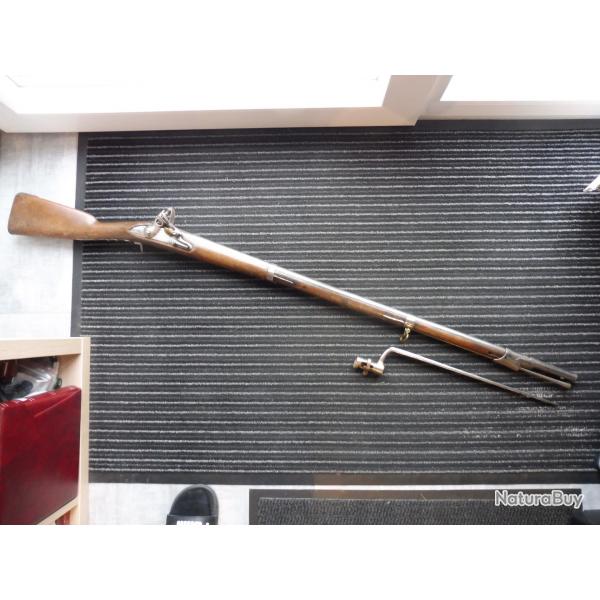 FUSIL DRAGON MODELE AN IX PLATINE SILEX  AVEC BAILLONETTE