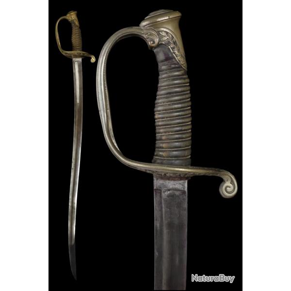 N49 - Sabre d'officier d'infanterie 1845  lame yatagan