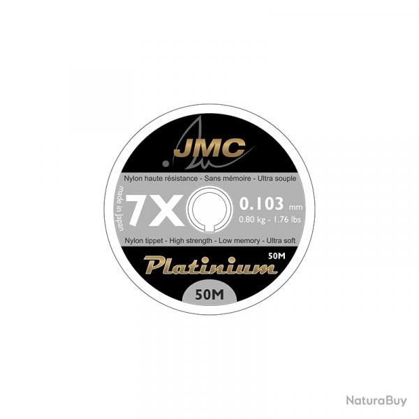 JMC Platinium Fil de Pche Nylon Monofilament JMC-5,5X (0,146mm) 50 Mtres, Ultra Soupl