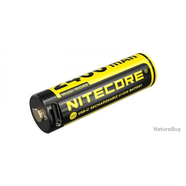 Piles AA Nitecore NH2400SB rechargeable lot de 4