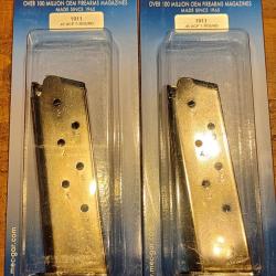 Chargeur 1911 45ACP inox - 7coups - Lot de 2 -