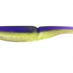 Leurres souples Sawamura One Up Shad 5 pouces purple chart pepper