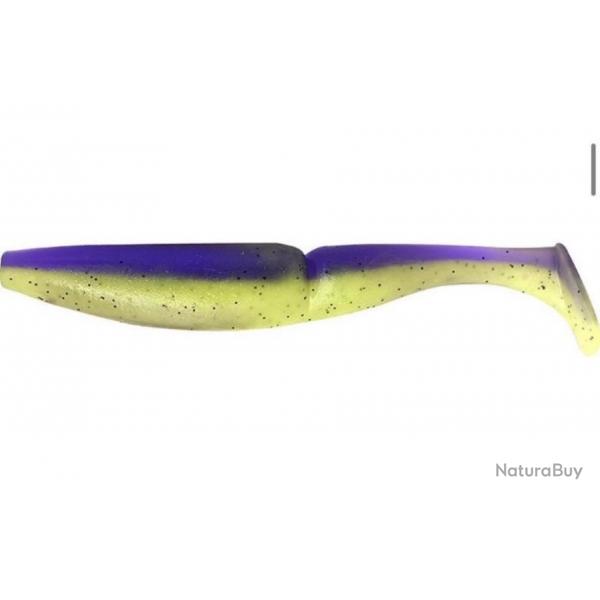 Leurres souples Sawamura One Up Shad 5 pouces purple chart pepper