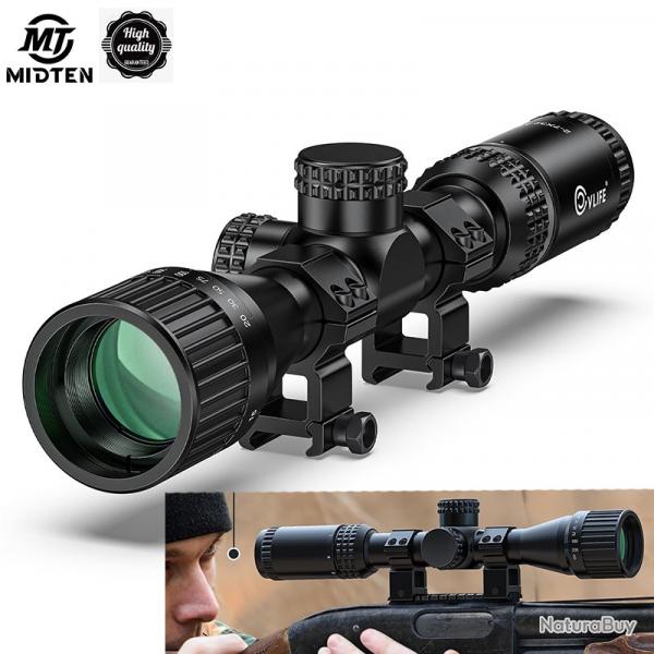 JackalHowl-Lunette de vise MidpatiRifle F02, porte AO 2-7x32 LIVRAISON GRATUITE !