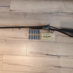 Fusil à broche calibre 16/65 bon état+ sa boîte de 10 cartouches