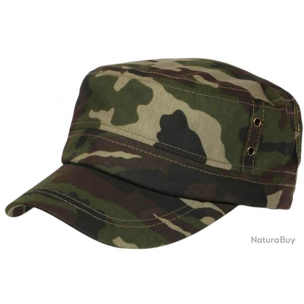 Casquette Militaire Camouflage Kaki Arme en Coton Zeyak Taille unique Vert