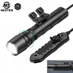 Lampe de poche tactique MidTen 1800 lumens avec interrupteur de pression - LIVRAISON GRATUITE