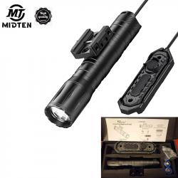 Lampe de poche tactique MidTen 1800 lumens pour fusil avec interrupteur - LIVRAISON GRATUITE
