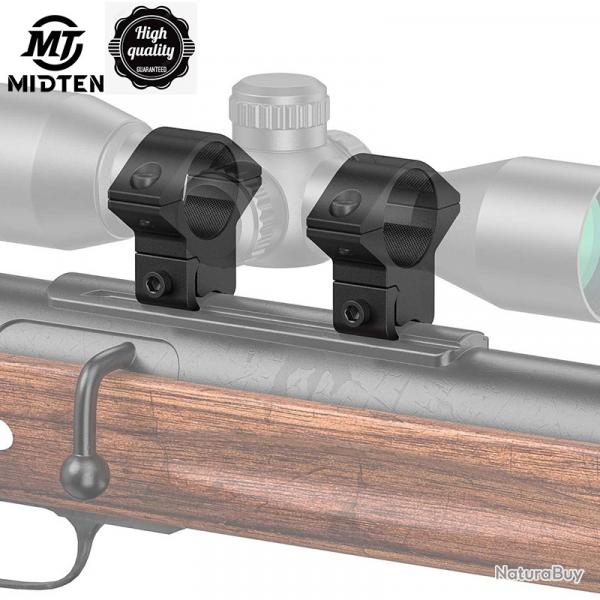 MidTen Rifle Riflescope Anneaux de porte en queue d'aronde Profil moyen