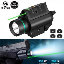 Pistolet MidTen vert lumière Laser vue Rail Mount Picatinny Combo 200 Lumens- LIVRAISON GRATUITE !!!