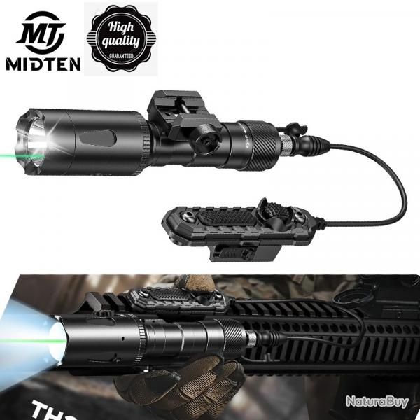 Lampe de poche MidTen Rifle avec combinaison de lumire laser  faisceau- LIVRAISON GRATUITE !!!