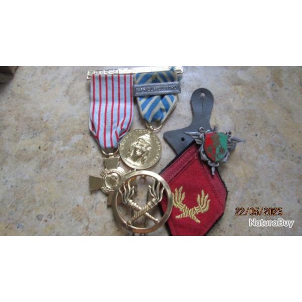 insigne Service des Essences des Armes bret mod45 mdaille croix combattant reconnaissance nation