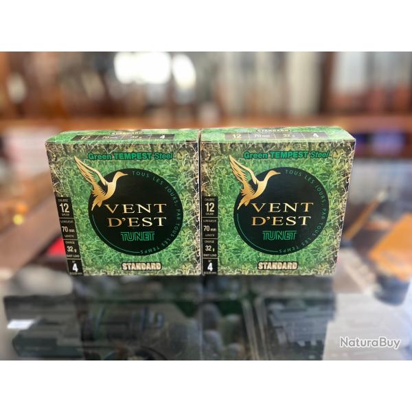Enchre 1 lot de 2 12/70 Tunet Vent D'Est Green tempest steel standard 32g plomb de 4