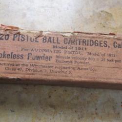 rare boite 11.43 colt45  US maquis parachutage neutra neutralisées percutées vidées SFM