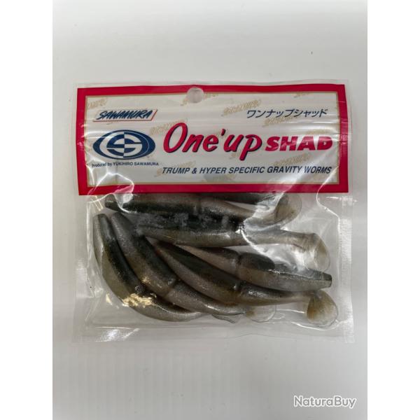 Leurre souple sawamura one up shad 4" gris
