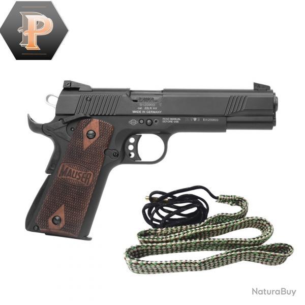 Wahoo ! Pistolet Mauser 1911 Cal.22LR + Cordon de nettoyage 22LR