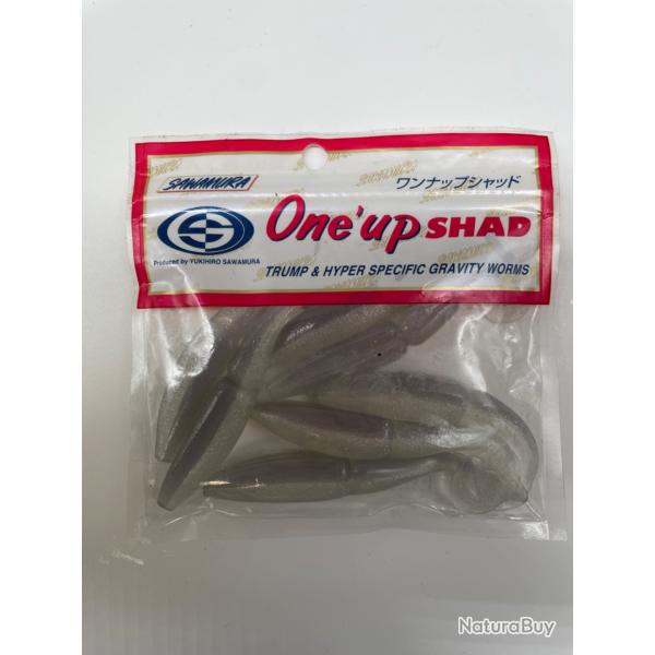 Leurre souple sawamura one up shad 4" gris clair