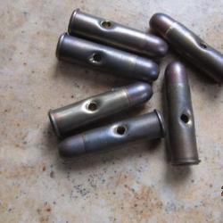 1 paquet revolver 8mm neutralisées mod 92 8mm92 percutée percées 8 mm daté 1939  ww2