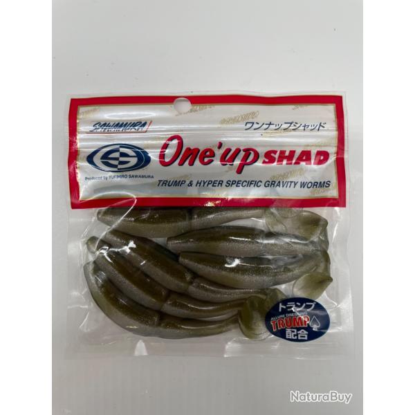Leurre souple sawamura one up shad 4" naturelle