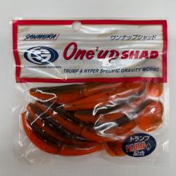 Leurre souple sawamura one up shad 4" orange/marron