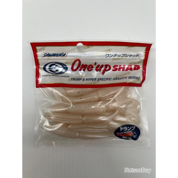 Leurre souple sawamura one up shad 4" perle
