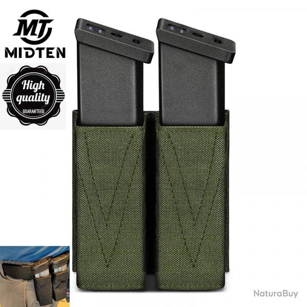 Pochette pour chargeur de pistolet double avec insert -**VERT - LIVRAISON GRATUITE