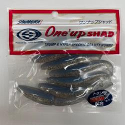 Leurre souple sawamura one up shad 4" gris/or