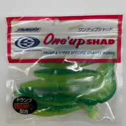 Leurre souple sawamura one up shad 4" vert