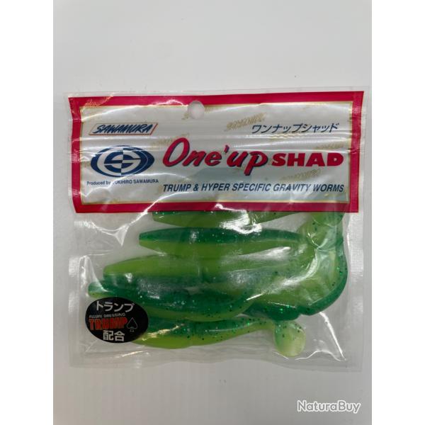 Leurre souple sawamura one up shad 4" vert
