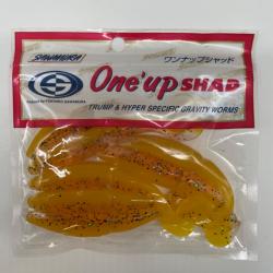 Leurre souple sawamura one up shad 4" orange/jaune Q6