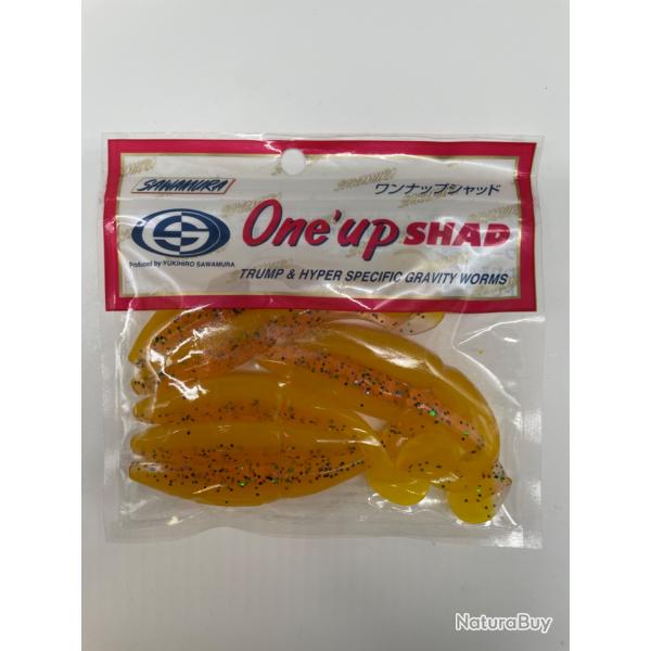 Leurre souple sawamura one up shad 4" orange/jaune Q6