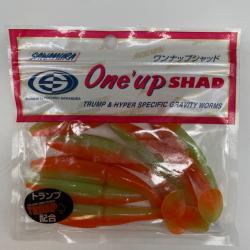 Leurre souple sawamura one up shad 4" orange/vert