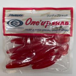 Leurre souple sawamura one up shad 4" rouge 2