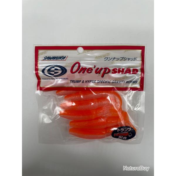 Leurre souple sawamura one up shad 4" orange fluo