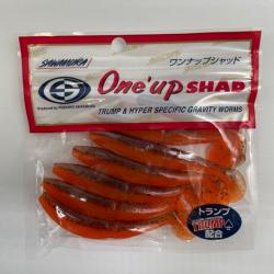Leurre souple sawamura one up shad 4" orange foncé