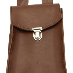 Sacoche en cuir vintage four tout 20 x 12 cm