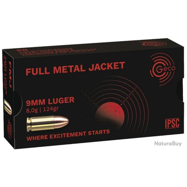 Wahoo ! 1000 Munitions Geco FMJ 8G/124GRS Cal.9x19