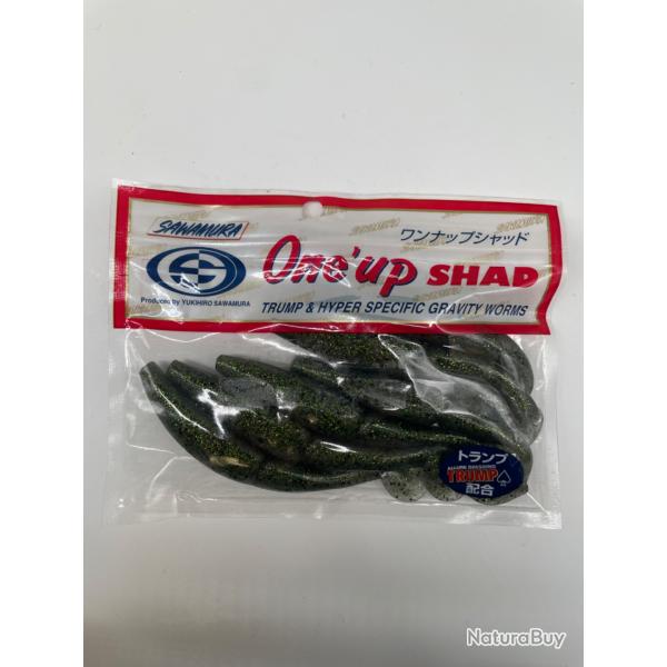 Leurre souple sawamura one up Shad 5" vert fonc