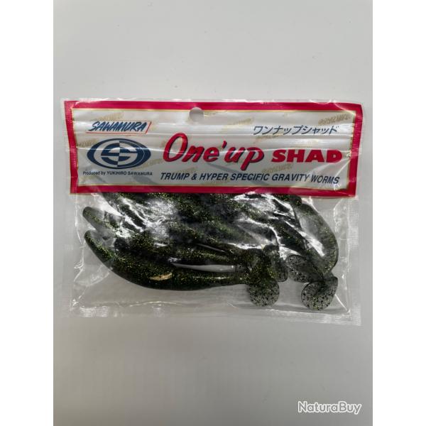 Leurre souple sawamura one up Shad 5" vert/noir