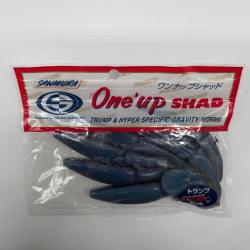 Leurre souple sawamura one up Shad 5" bleu mate