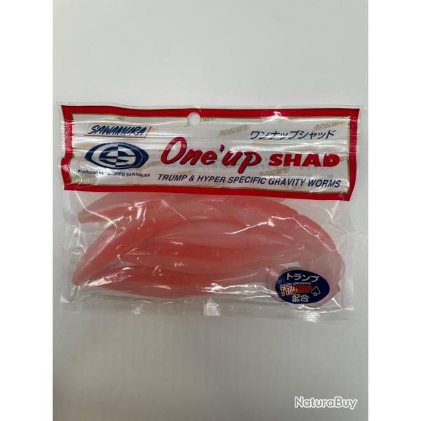 Leurre souple sawamura one up Shad 5" rose