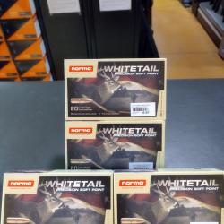 Lot de 4 boîtes de balles norma whitetail précision soft point calibre 300 win mag 11.7g/180g 80 mun