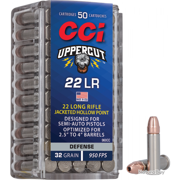 Balles CCI Uppercut Plated HP - 22 LR - Par 10