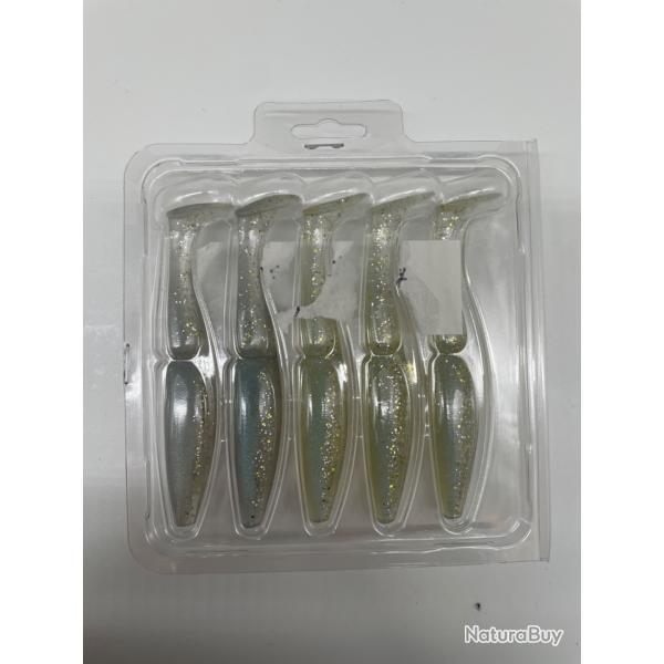 Leurre souple sawamura one up Shad 5" gris/or